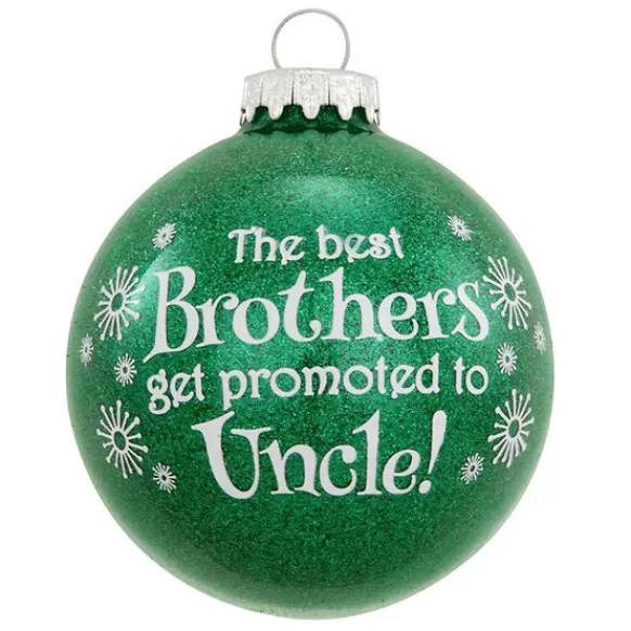 New Personalized "Promoted To Uncle!" Glass Bulb Ornament Expecting & New Family
