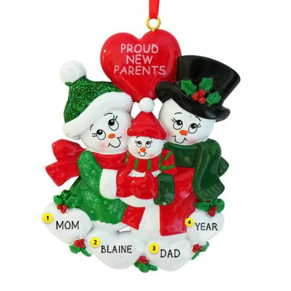 Cheap Personalized Proud New Parents Ornament Expecting & New Family