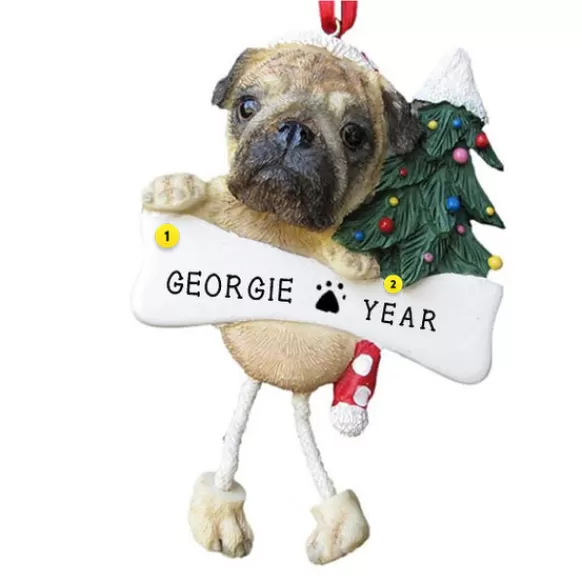Shop E & S Imports Personalized Pug Dog Ornament