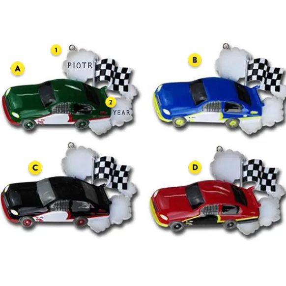 Fashion Personalized Race Car - Assorted Ornament Kids