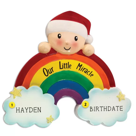 Discount Personalized Rainbow Baby Ornament Baby