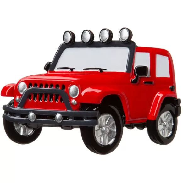 Best Personalized Red Jeep Ornament Transportation