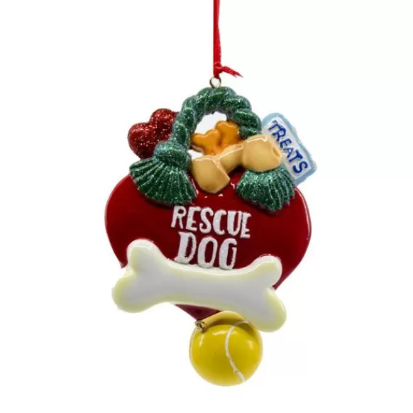 Cheap Kurt Adler Personalized Rescue Dog Ornament