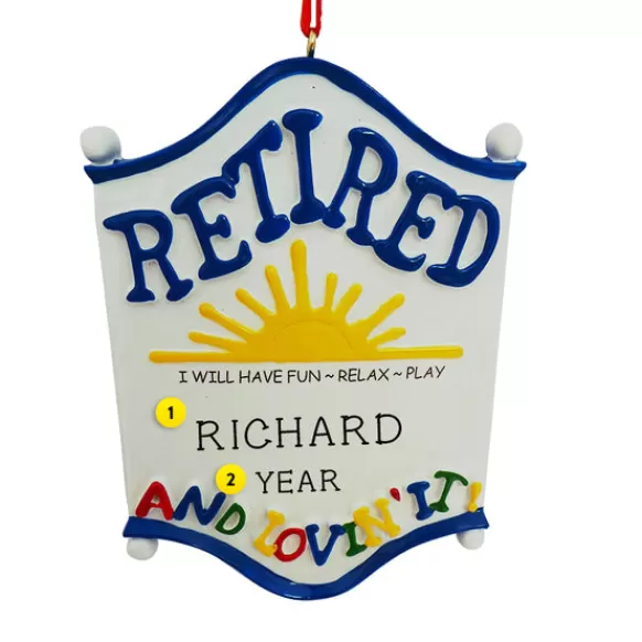 Flash Sale Personalized Retired And Lovin' It Ornament Milestones & Special Occasions