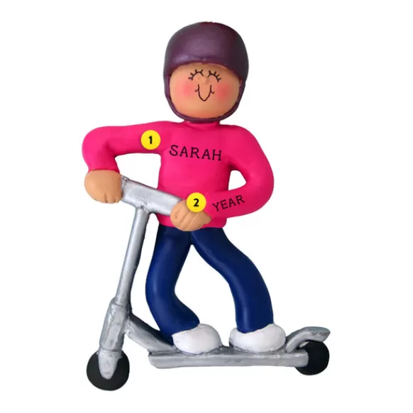 Shop Ornament Central Personalized Riding Scooter Ornament - Female
