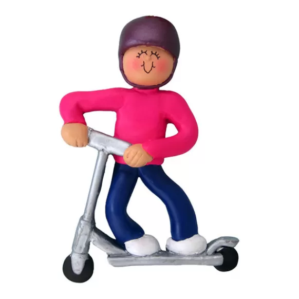 Fashion Personalized Riding Scooter Ornament - Female Growing Up