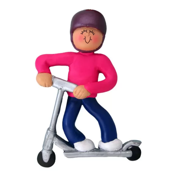 Shop Ornament Central Personalized Riding Scooter Ornament - Female