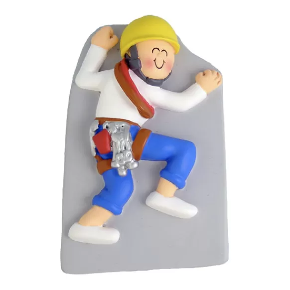 Hot Ornament Central Personalized Rock Climber Ornament - Male