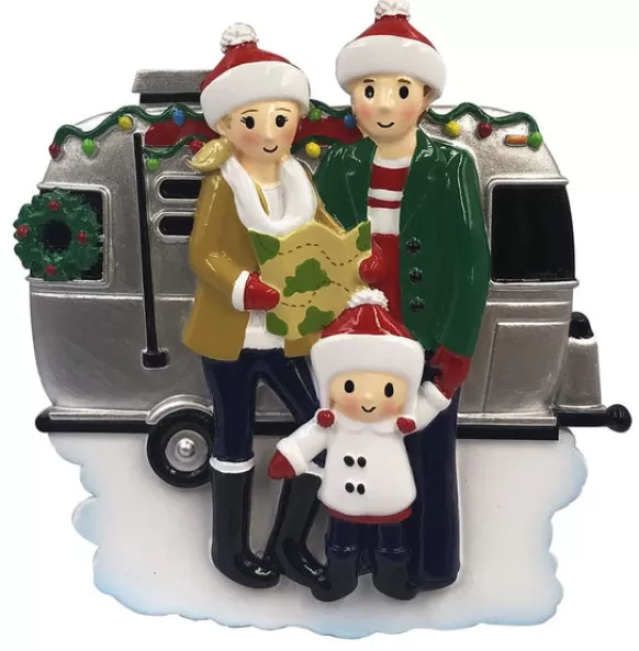 Sale PolarX Personalized Rv Family Of 3 Ornament