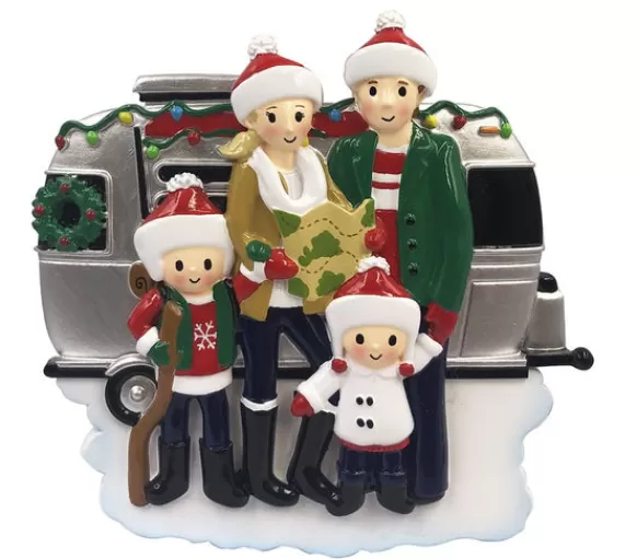 Best PolarX Personalized Rv Family Of 4 Ornament