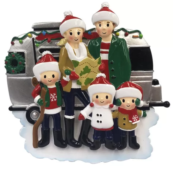 Fashion PolarX Personalized Rv Family Of 5 Ornament
