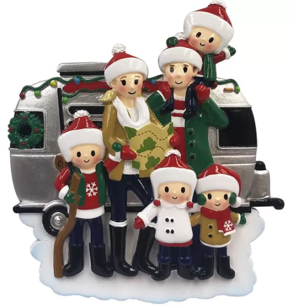 Best Sale PolarX Personalized Rv Family Of 6 Ornament