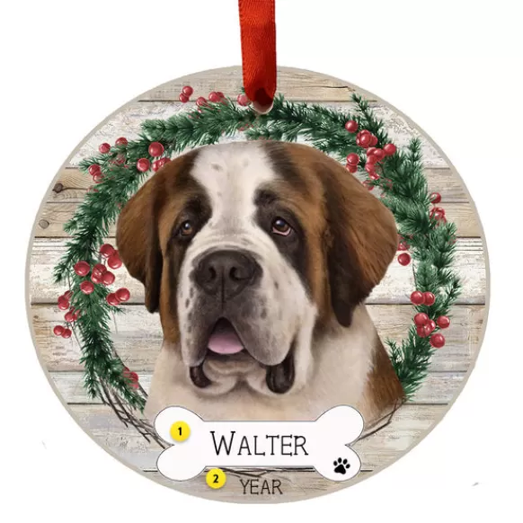 Shop E & S Imports Personalized Saint Bernard Ornament