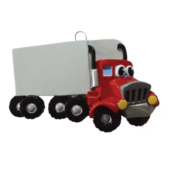 Hot Rudolph & Me Personalized Semi Truck With Face Ornament
