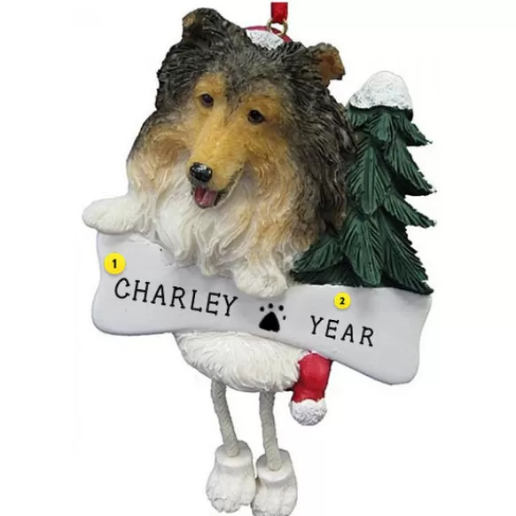 Shop E & S Imports Personalized Sheltie Dog Ornament