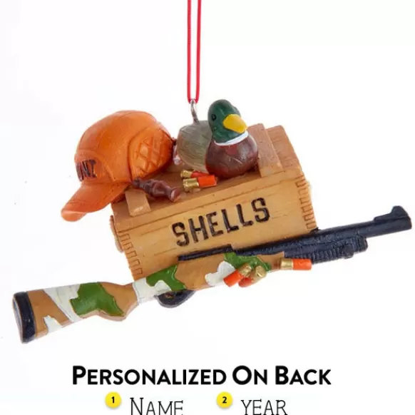 Fashion Kurt Adler Personalized Shotgun Shell Box With Duck Ornament
