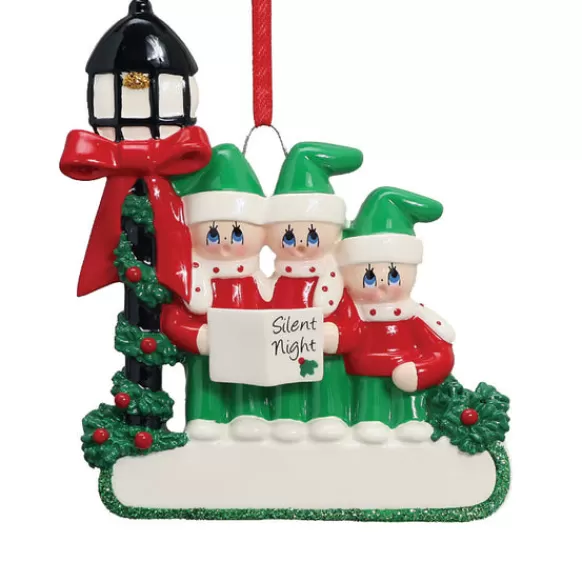 Clearance Rudolph & Me Personalized Silent Night Caroling Family Of 3 Ornament