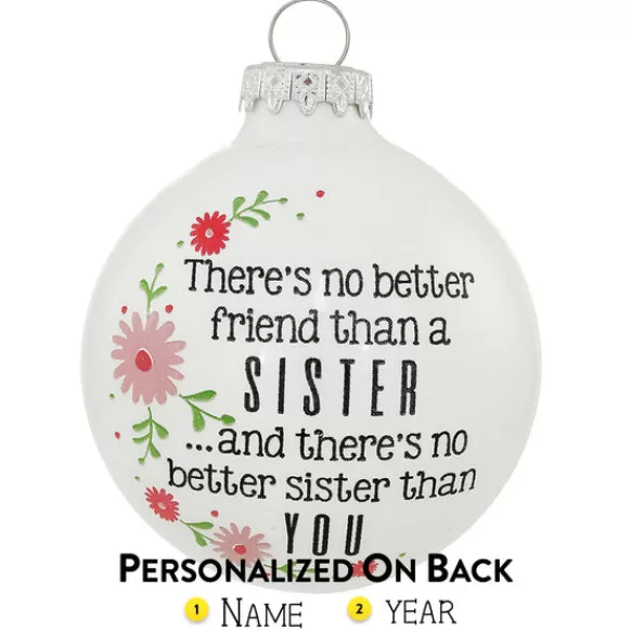 Fashion Personalized Sisters - "There's No Better Friends" Ornament Family Members