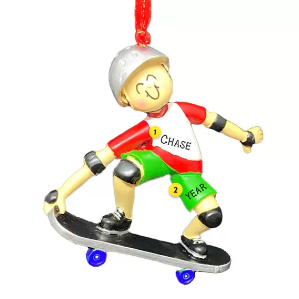 Online Ornament Central Personalized Skateboarder Ornament