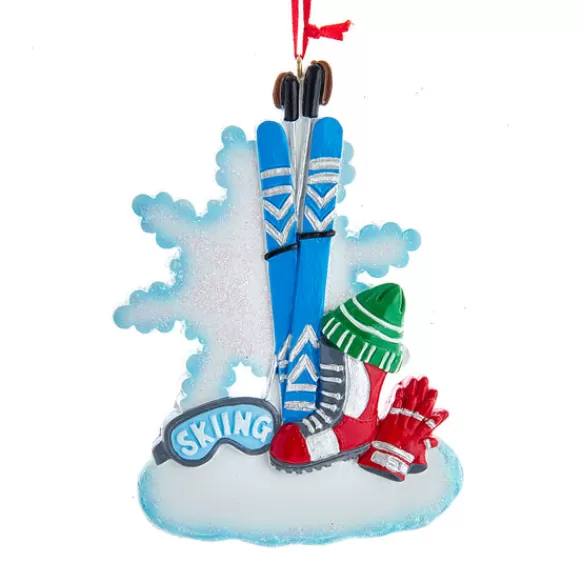 Discount Kurt Adler Personalized Ski Equipment Ornament
