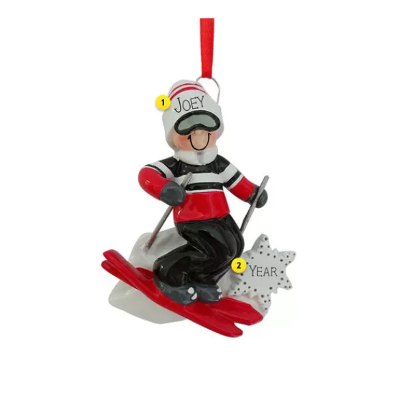 Best Sale Rudolph & Me Personalized Skier Ornament
