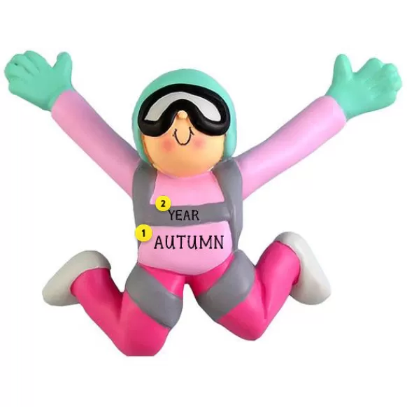 Online Ornament Central Personalized Skydiver Ornament - Female