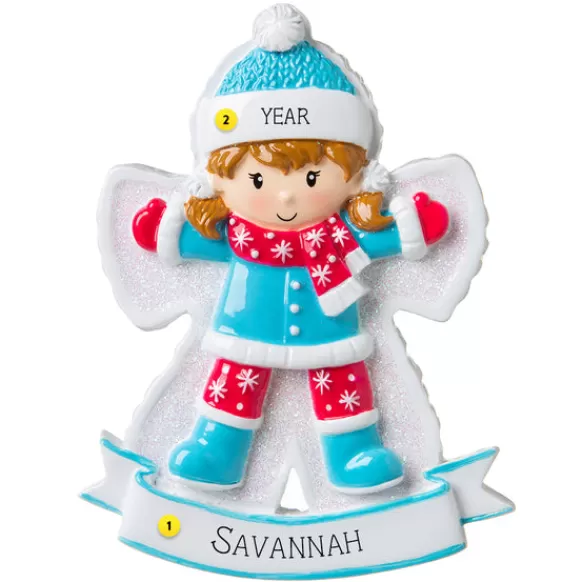 Flash Sale Personalized Snow Angel Girl Ornament Growing Up