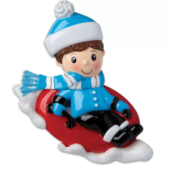 Sale PolarX Personalized Snow Tubing Boy Ornament