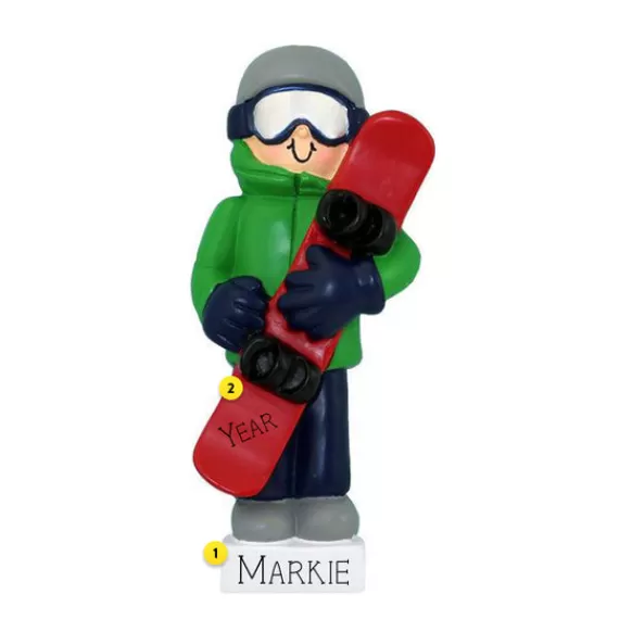 Best Ornament Central Personalized Snowboarder Ornament