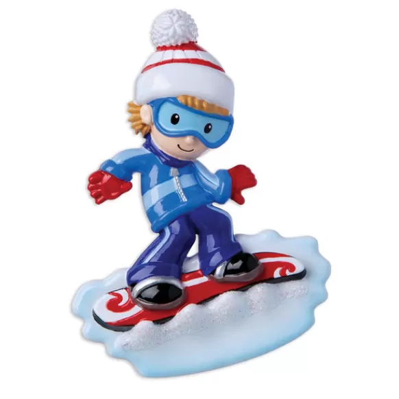 Cheap PolarX Personalized Snowboarder Ornament - Male