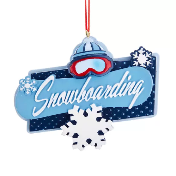 Store Kurt Adler Personalized Snowboarding Ornament