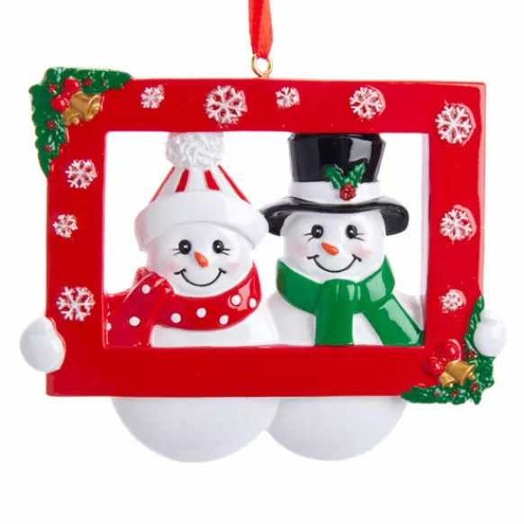 Discount Personalized Snowman Couple In Picture Frame Ornament Couples
