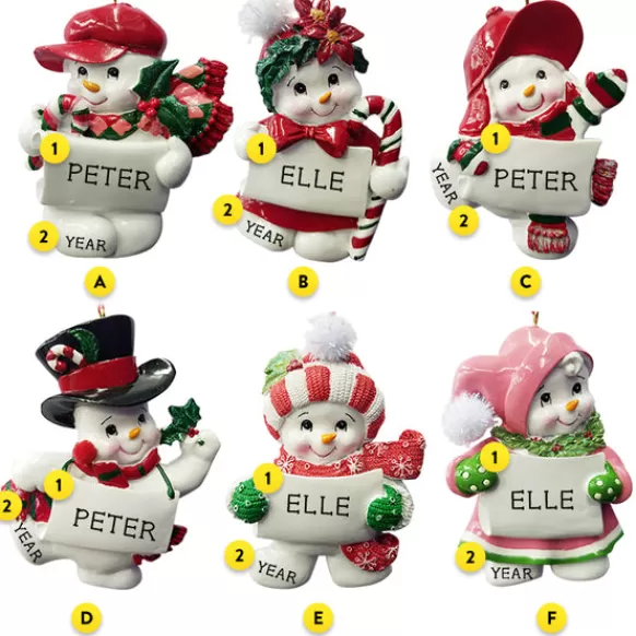 Online Kurt Adler Personalized Snowman Ornament