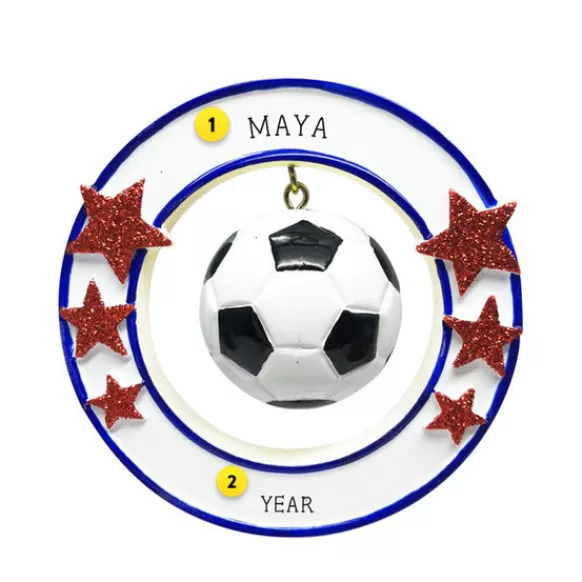 Discount PolarX Personalized Soccer Ornament