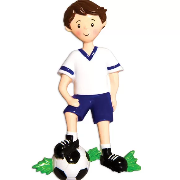 Clearance PolarX Personalized Soccer Player Boy Ornament