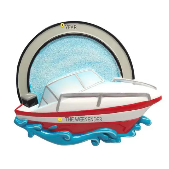 Best PolarX Personalized Speed Boat Ornament