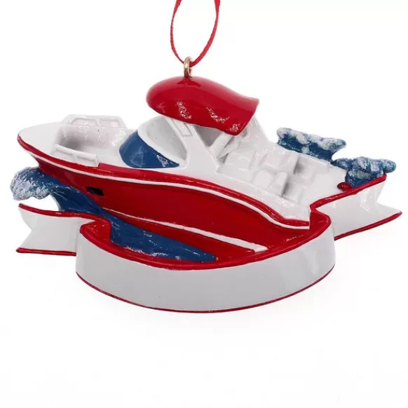 Shop Kurt Adler Personalized Speed Boat Ornament