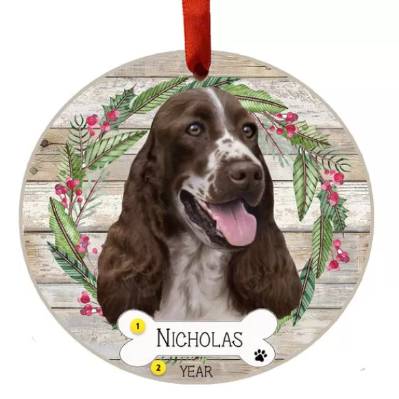 Best Sale E & S Imports Personalized Springer Spaniel Ornament