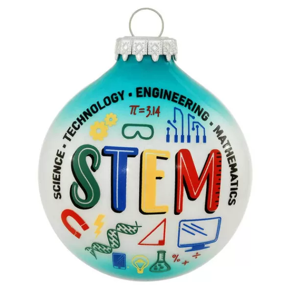 Hot Personalized Stem Glass Bulb Ornament School Days