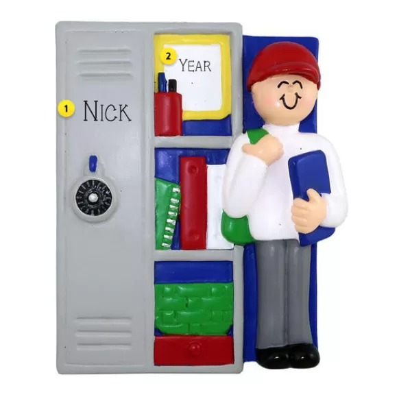 Flash Sale Personalized Student Locker Ornament - Male School Days