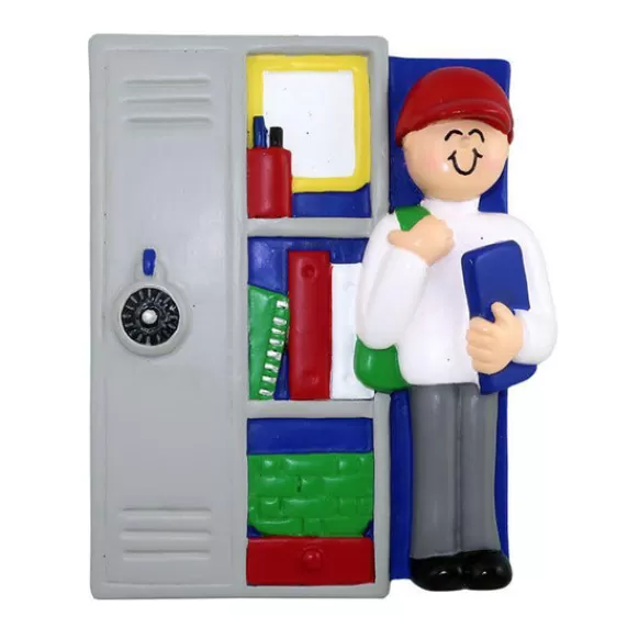 Flash Sale Personalized Student Locker Ornament - Male School Days