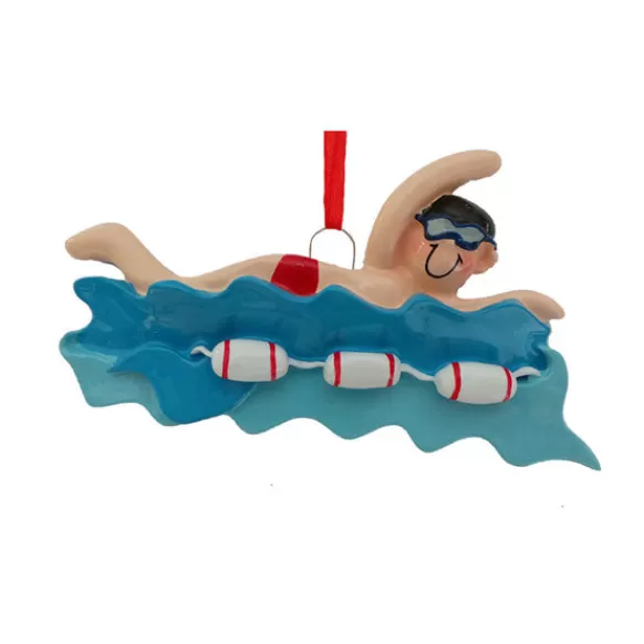 Discount Rudolph & Me Personalized Swimmer Boy In Water Ornament