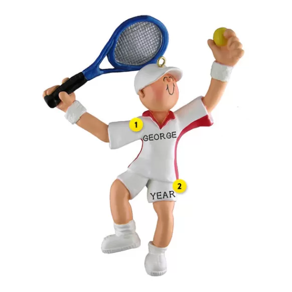 Flash Sale Ornament Central Personalized Tennis Player Ornament - Male
