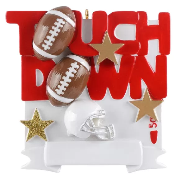 New Rudolph & Me Personalized "Touch Down" Football Ornament