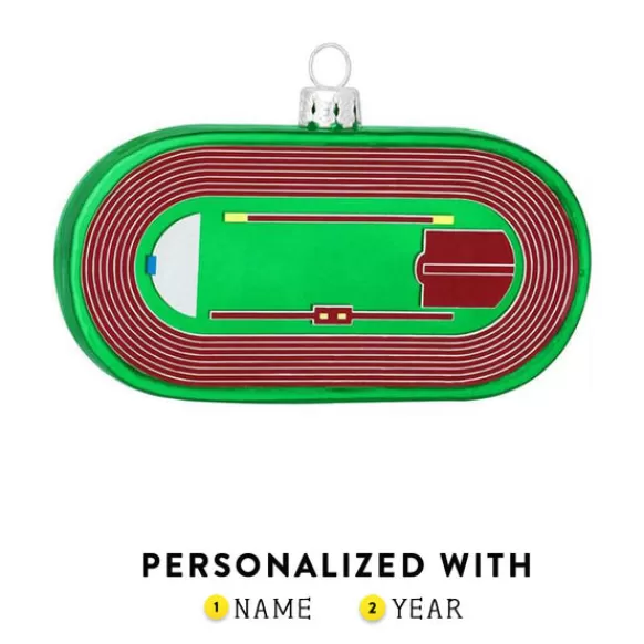 Clearance Bronners Personalized Track And Field Glass Ornament