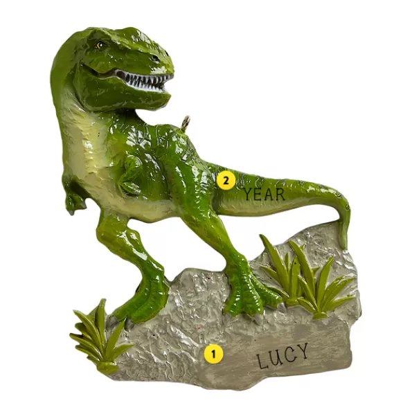 New Personalized T-Rex Dinosaur Ornament Kids