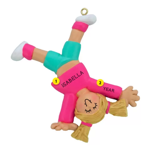 Cheap Ornament Central Personalized Tumbling Ornament - Female, Blonde Hair