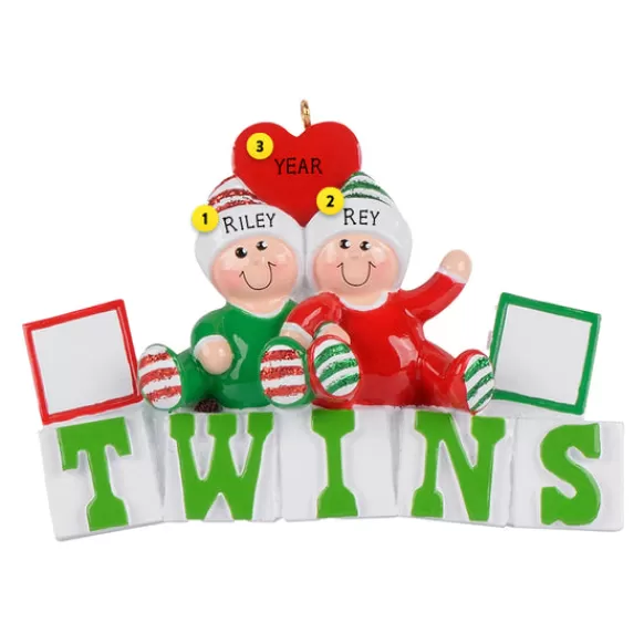 Store Personalized Twins First Christmas Ornament Baby