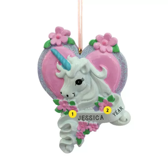 Store Personalized Unicorn Ornament Kids