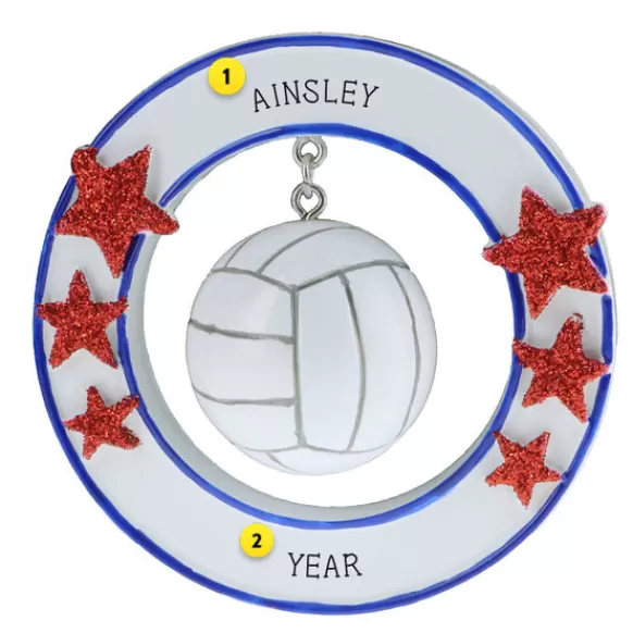 Clearance PolarX Personalized Volleyball Ornament